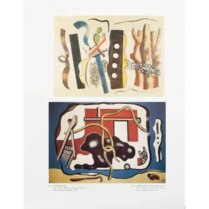 1990 After F. Leger "Composition" and "Composition on Blue Background", Full-Color Print