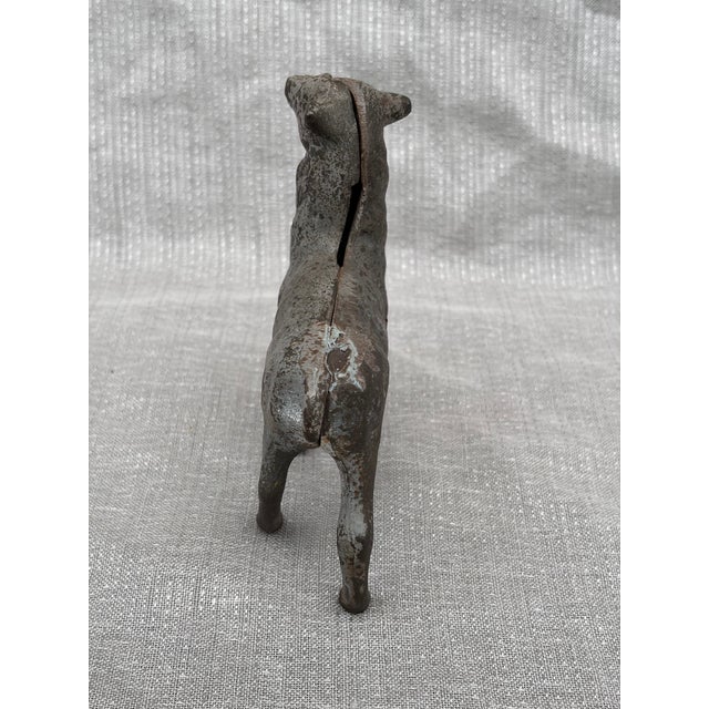 Early 20th Century Vintage Cast Iron Deer Bank For Sale - Image 5 of 13
