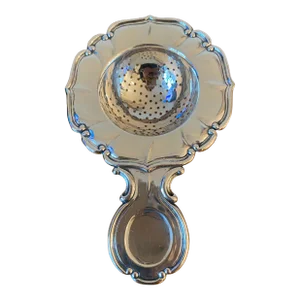 Vintage Sterling Silver Tea Strainer, Made in Germany, Theodor Müller