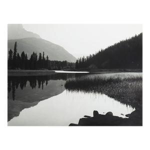 Late 20th Century Photograph Mountain Lake Reflection