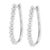 .925 Sterling Silver 1/4 cttw Miracle-Set Round-Cut Diamond Hoop Earring (I-J Color, I2-I3 Clarity) For Sale - Image 4 of 6