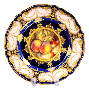 Fruit Cabinet Plate by R. Sebright for Royal Worcester / Maple London, 1921
