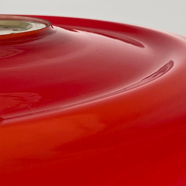 Mid-Century Modern Italian Red and White Chandelier with Bead Decoration, 1960s For Sale - Image 5 of 16