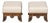 Pair of English Regency 19th Century Footstools with Carved Feet and Gilt Trim For Sale