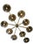 Fabio Ltd 21st Century Dieci Polished Brass Smoky Bubbles Murano Flush Mount by Fabio LTD For Sale - Image 4 of 6