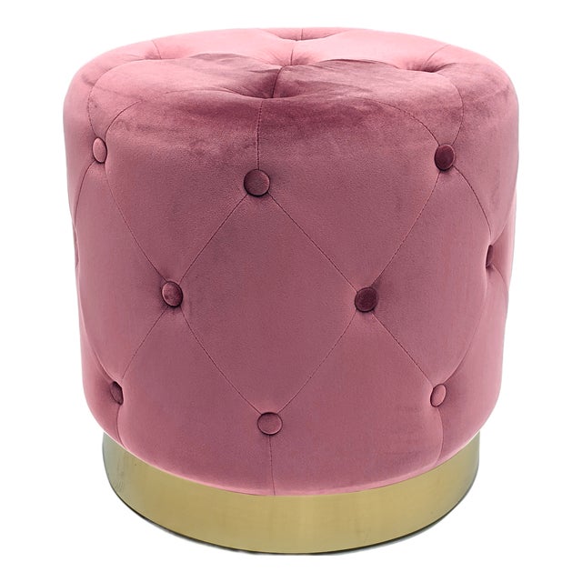 Lola Mauve Velvet Stool - Mauve Velvet For Sale