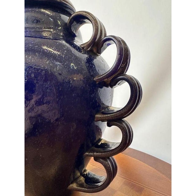Amphora Vase with Lid in Pulegoso Glass by Napoleone Martinuzzi, 1920s For Sale - Image 3 of 10