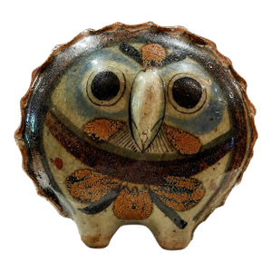 Attributed to Jorge Wilmot – Signed Tonalá Studio Pottery Owl Sculpture, Mexico, C. 1970s