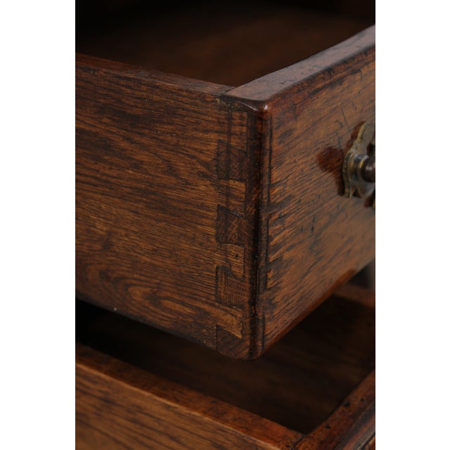 Wood English Country Style Oak 5 Drawer 2 Tier Server For Sale - Image 7 of 16