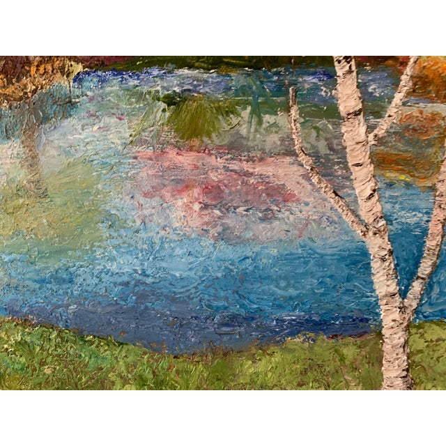 1960s 1960s Vintage Oil Painting - Spring Landscape, Framed For Sale - Image 5 of 8