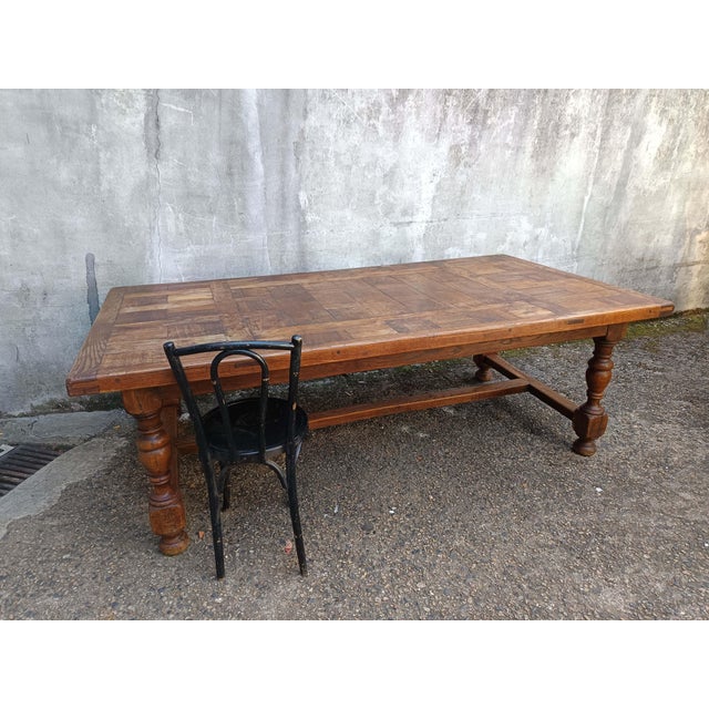 Antique Oak Farmhouse Table, 1890s For Sale - Image 6 of 18