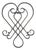 Hand-Forged Wrought Iron Heart Wall Decor (Geometric Diamond Design) 3D Wall Sculpture For Sale