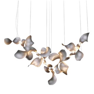 Dune 20 Cluster Chandelier in Silver Anodized Aluminum by Moss Objects For Sale