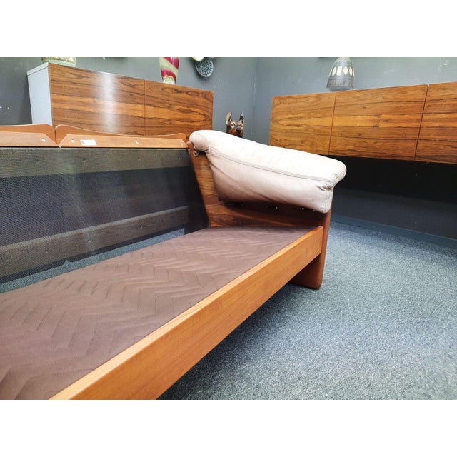 Danish Teak and Leather Sofa by Mikael Laursen, 1970s For Sale - Image 10 of 12