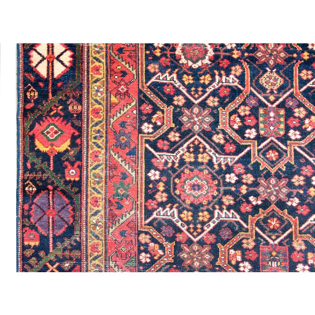 Navy Blue Early 20th Century Bakhtiari Rug For Sale - Image 8 of 14