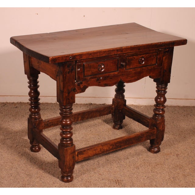 Antique Spanish Walnut Table, 1600s For Sale - Image 3 of 11