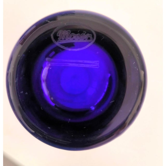 Moser “Royal Blue” Hand-Cut Crystal Vase For Sale - Image 6 of 13
