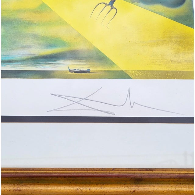 Rare Hand Signed Salvador Dali Lithograph "Railway Station at Perpignan" Ap 14/300 For Sale - Image 11 of 16