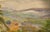 Piet Hein Eek Heinrich Pforr, Wide Hilly Landscape with Village and Distant View, Watercolor For Sale - Image 4 of 11