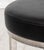 Late 20th Century Diamond Sofa Leather Upholstered Stool With Chrome-Plated Legs For Sale - Image 4 of 6