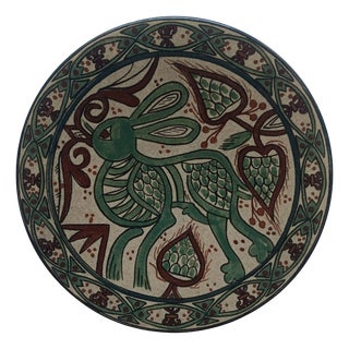 Wall Ceramic Plate in Gothic Style from Paterna Maiolica d'Art, 1970s For Sale