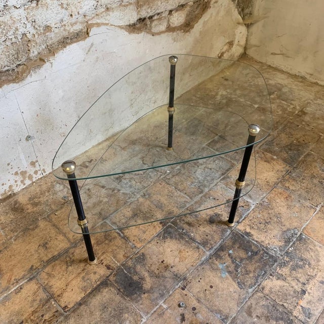 Glass and Metal Coffee Tables in the style of Edoardo Paoli, 1950s, Set of 2 For Sale - Image 9 of 18