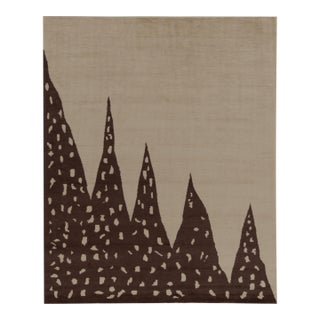 Rug & Kilim’s Modern Rug in Beige-Brown Abstract Pattern For Sale