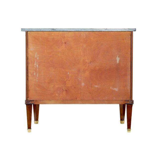 Traditional 20th Century Directoire Revival Marble Top Chest of Drawers, 1920 For Sale - Image 3 of 7