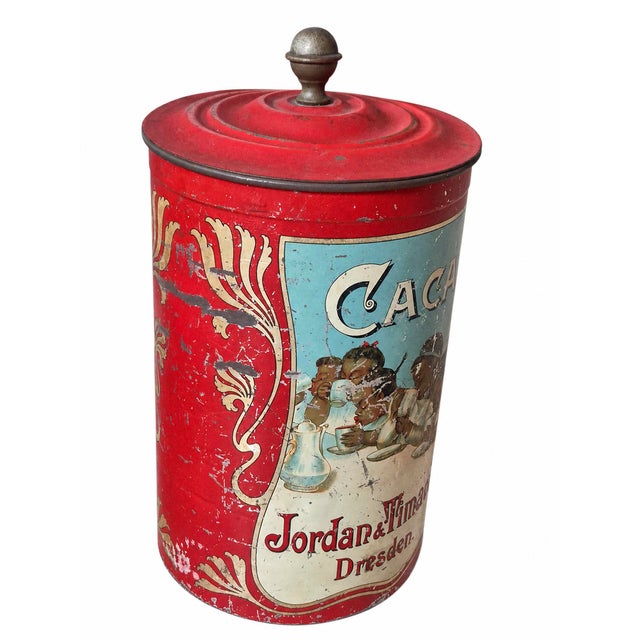 Vintage Cocoa Tin, Germany, 1920s For Sale - Image 6 of 6