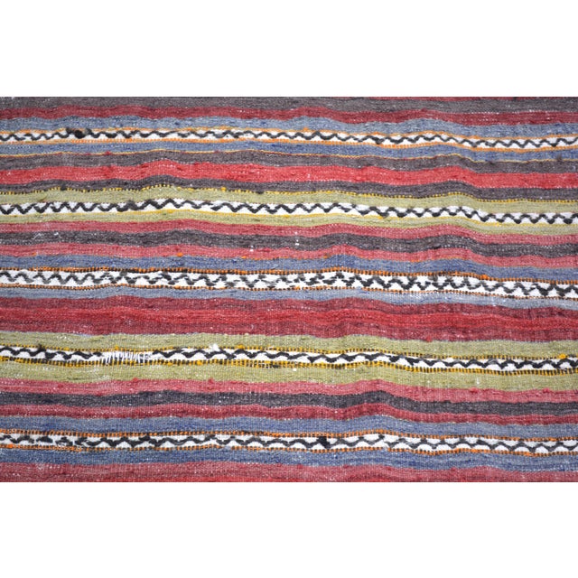 Turkish Vintage Turkish Professional Hand Knotted Kilim, 3'6x3'7 For Sale - Image 3 of 3