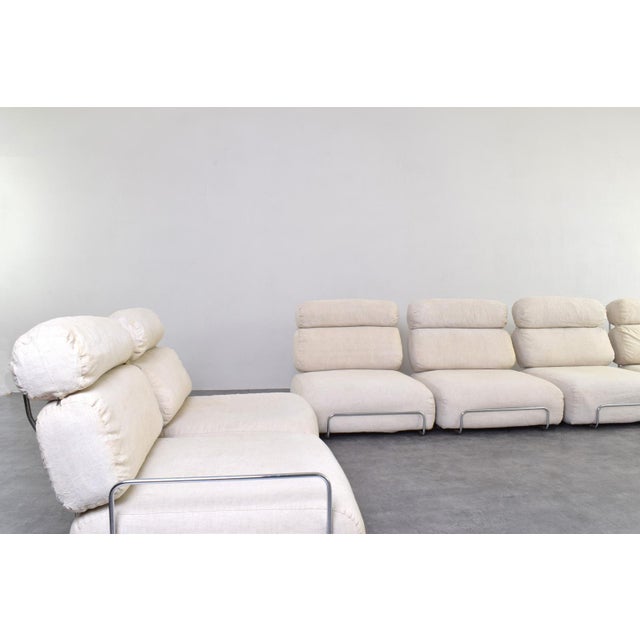 Beige Mid-Century Modern Italian Six-Piece Modular Sofa, 1970s For Sale - Image 8 of 18