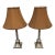 Polished Nickel Corinthian Style Column Table Lamps, Pair For Sale