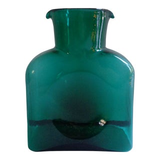 Mid-Century Modern Blenko Emerald Green Pitcher For Sale