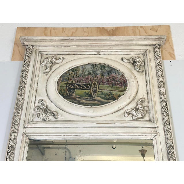 Early 20th Century Argentinean Painted Wood Trumeau Overmantel Mirror For Sale - Image 5 of 12