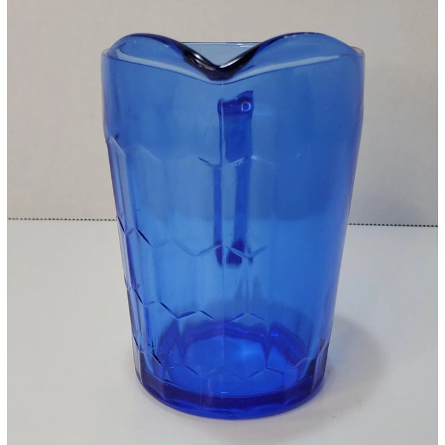 Hazel Atlas Honeycomb Cobalt Glass Creamer For Sale In Nashville - Image 6 of 7