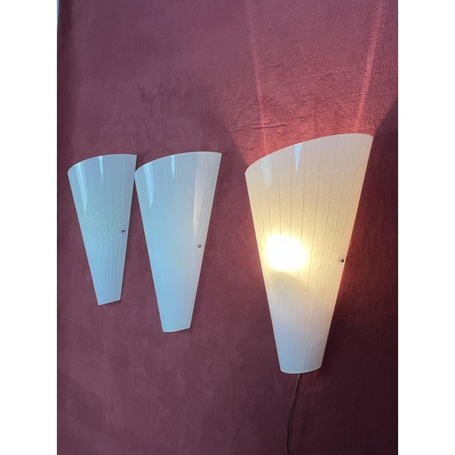 Large Murano Glass Wall Lamps, 1980s, Set of 3 For Sale - Image 12 of 14