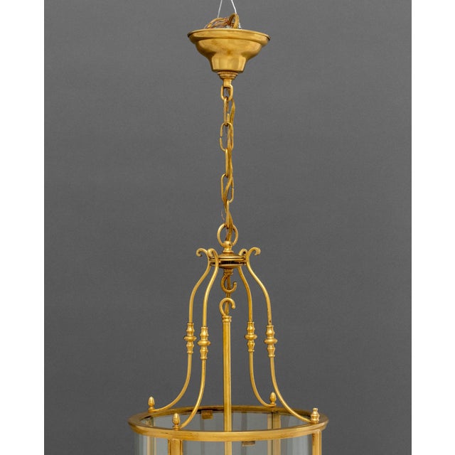 Regency Style Gilt Brass Hanging Lanterns, Pair For Sale - Image 9 of 16