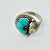 1970s Vintage Southwestern Navajo Boho Chic Sterling Leaf & Turquoise Ring, Size 7.25. For Sale - Image 6 of 10