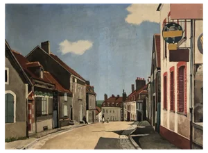 John Reitz, Rue de Genève Animée, 1939, Oil on Canvas