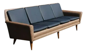 Swedish Dux Leather Sofa by Folke Ohlsson