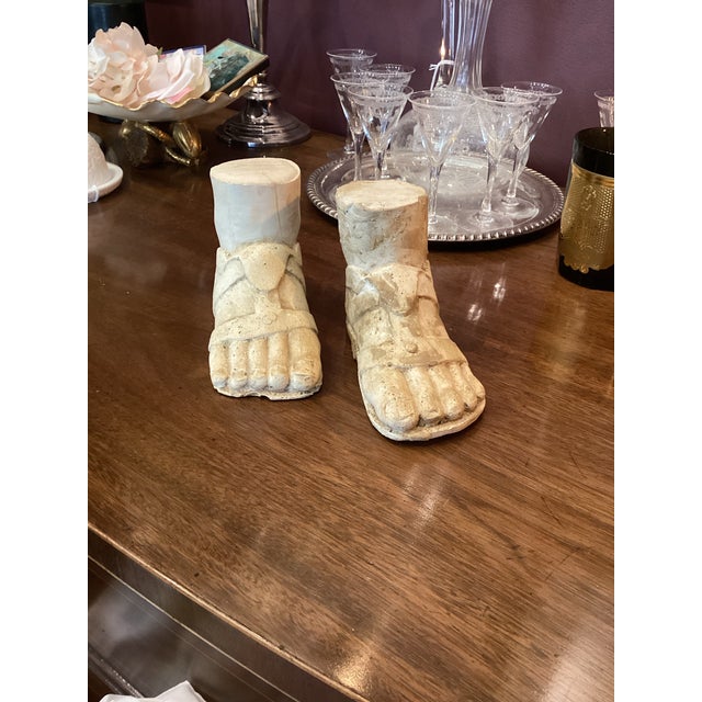 Antique Style French Plaster Sculptor’s Study - Sandler Feet Fragment For Sale - Image 4 of 10