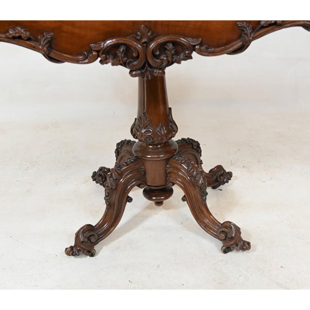 Victorian Walnut Card Table, 1860s For Sale - Image 11 of 12