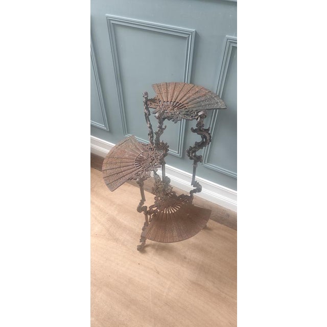 Victorian Cast Iron Three-Tier Plant Stand, 1890s For Sale - Image 5 of 10