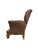 Wood Late 20th Century Carved British Colonial Wicker Club Chair by Acacia Furniture & Two Leather Pillows For Sale - Image 7 of 12