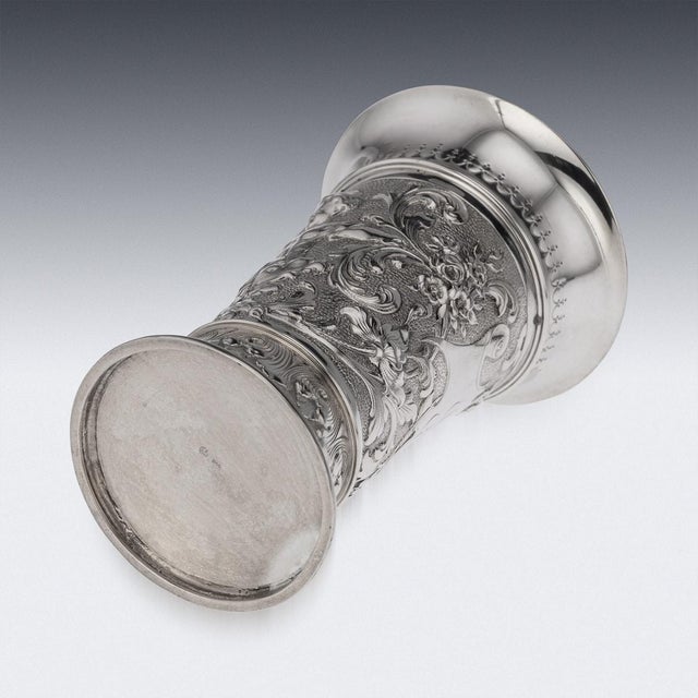 Antique German Silver Wine Goblet, 1890 For Sale - Image 6 of 18