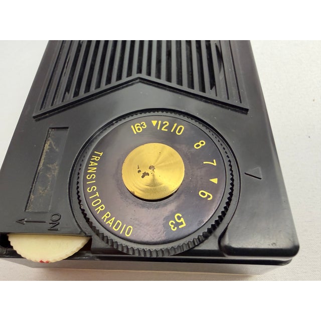 Vintage Rare Mantone Marvel Shiriro Model T-21 2tr Transistor Radio 2 Transistor Black For Sale - Image 9 of 12
