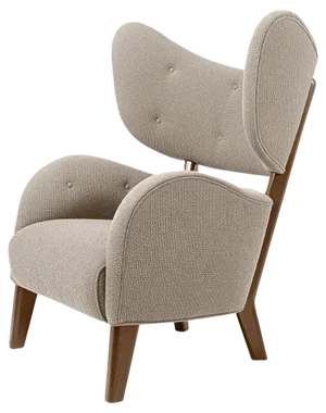 Dark Beige Sahco Zero My Own Chair in Smoked Oak Lounge Chair by Mogens Lassen
