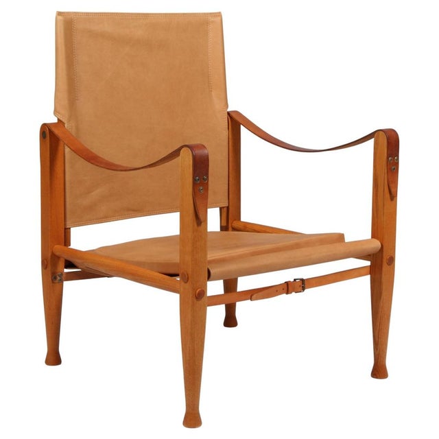 Brown Square Clint Safari Chair from Rud Rasmussen, 1960s For Sale - Image 8 of 8