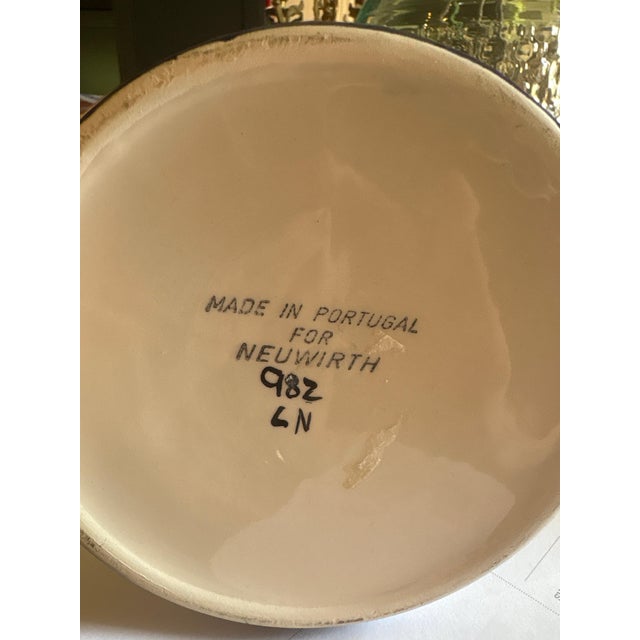 Pineapple is symbol of hospitality. Tactile basketweave border. Handpainted scalloped border on lid and top and bottom of...