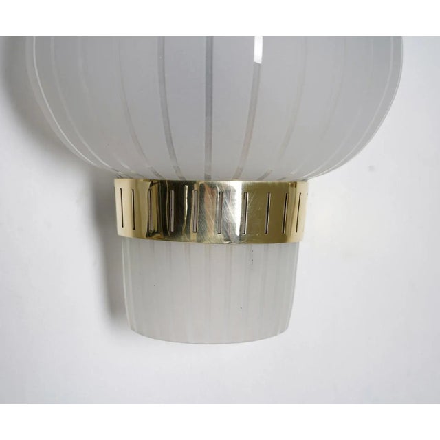 Gold Mid-Century Swedish Wall Lamps in Brass and Glass, Set of 2 For Sale - Image 8 of 11